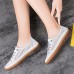 Women's Flats White Shoes Barefoot shoes Comfort Shoes Outdoor Daily Solid Color Summer Low Heel Round Toe Casual Comfort Minimalism Walking Faux Leather Elastic Band White Beige