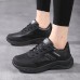 Women's Sneakers Plus Size Platform Sneakers Outdoor Solid Color Summer Flat Heel Round Toe Fashion Sporty Casual Walking PU Lace-up Black Rose Pink