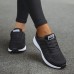 Women's Sneakers Plus Size Outdoor Daily Color Block Summer Flat Heel Round Toe Fashion Sporty Casual Running Walking Tissage Volant Lace-up Black White Blue