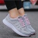 Women's Sneakers Plus Size Outdoor Daily Color Block Summer Flat Heel Round Toe Fashion Sporty Casual Running Walking Tissage Volant Lace-up Black White Blue