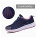 Women's Sneakers Plus Size Outdoor Daily Color Block Summer Flat Heel Round Toe Fashion Sporty Casual Running Walking Tissage Volant Lace-up Black White Blue