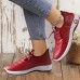 Women's Sneakers Comfort Shoes Outdoor Daily Solid Color Summer Winter Flat Heel Round Toe Sporty Comfort Running Hiking Walking Satin Loafer Black Red