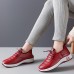 Women's Sneakers Comfort Shoes Outdoor Daily Solid Color Summer Winter Flat Heel Round Toe Sporty Comfort Running Hiking Walking Satin Loafer Black Red