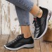 Women's Sneakers Comfort Shoes Outdoor Daily Solid Color Summer Winter Flat Heel Round Toe Sporty Comfort Running Hiking Walking Satin Loafer Black Red