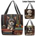 Women's Tote Shoulder Bag Canvas Tote Bag Polyester Shopping Daily Holiday Print Large Capacity Foldable Lightweight Dog Black Red Green