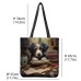 Women's Tote Shoulder Bag Canvas Tote Bag Polyester Shopping Daily Holiday Print Large Capacity Foldable Lightweight Dog Black Red Green