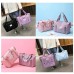 Men's Women's Handbag Duffle Bag Oxford Cloth Shopping Beach Travel Zipper Large Capacity Waterproof Lightweight Solid Color Black Pink Blue