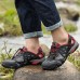 Men's Hiking Shoes Water Shoes Waterproof Shock Absorption Breathable Quick Dry Surfing Camping / Hiking EVA Rubber Net Summer Dark Grey Black