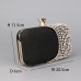 Women's Clutch Evening Bag Wristlet Polyester Party Rhinestone Chain Lightweight Durable Anti-Dust Color Block Patchwork Silver Black Gold