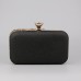 Women's Clutch Evening Bag Wristlet Polyester Party Rhinestone Chain Lightweight Durable Anti-Dust Color Block Patchwork Silver Black Gold