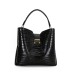 Women's Handbag Crossbody Bag Messenger Bag PU Leather Daily Holiday Large Capacity Solid Color Crocodile Black Brown Green