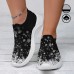 Women's Xmas Christmas Snowflake Star Black Gradient Graphic Print Lightweight and Comfortable Fly Knit Sneakers