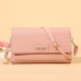 Women's Crossbody Bag Wallet Shoulder Bag Mobile Phone Bag PU Leather Office Shopping Daily Zipper Adjustable Durable Solid Color Letter Dark Brown Black Pink