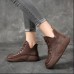 Women's Sneakers Platform Sneakers Daily Flat Heel Round Toe Vintage Sporty Casual Walking Faux Leather Lace-up Black Beige Coffee