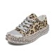 Women's Sneakers Canvas Shoes Plus Size Canvas Shoes High Top Sneakers Daily Solid Color Leopard Flat Heel Round Toe Fashion Casual Minimalism Canvas Lace-up Leopard Print Leopard print high