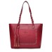 Women's Tote Shoulder Bag Tote PU Leather Office Daily Going out Tassel Large Capacity Solid Color Black Red Light Brown