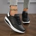 Women's Sneakers Plus Size Platform Sneakers Outdoor Daily Summer Winter Platform Round Toe Fashion Sporty Casual Walking PU Lace-up Black / White Black / Red Pink / Grey