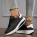 Women's Sneakers Plus Size Platform Sneakers Outdoor Daily Summer Winter Platform Round Toe Fashion Sporty Casual Walking PU Lace-up Black / White Black / Red Pink / Grey