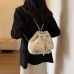 Women's Shoulder Bag Backpack PU Leather Daily Chain Large Capacity Waterproof Anti-Dust Geometric Wine Black Beige