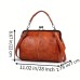 Women's Handbag Crossbody Bag PU Leather Office Shopping Daily Zipper Adjustable Large Capacity Durable Solid Color Almond Dark Brown Black