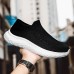 Men's Sneakers Plus Size Flyknit Shoes Walking Casual Daily Leather Comfortable Booties / Ankle Boots Loafer Black Yellow Gray Spring Fall