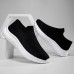 Men's Sneakers Plus Size Flyknit Shoes Walking Casual Daily Leather Comfortable Booties / Ankle Boots Loafer Black Yellow Gray Spring Fall