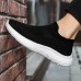 Men's Sneakers Plus Size Flyknit Shoes Walking Casual Daily Leather Comfortable Booties / Ankle Boots Loafer Black Yellow Gray Spring Fall