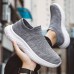 Men's Sneakers Plus Size Flyknit Shoes Walking Casual Daily Leather Comfortable Booties / Ankle Boots Loafer Black Yellow Gray Spring Fall