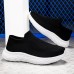 Men's Sneakers Plus Size Flyknit Shoes Walking Casual Daily Leather Comfortable Booties / Ankle Boots Loafer Black Yellow Gray Spring Fall