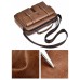 Men's Women's Crossbody Bag Shoulder Bag Satchel Messenger Bag PU Leather Office Daily Zipper Large Capacity Waterproof Durable Solid Color black. Light Brown.