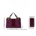 Women's Handbag Bag Set PU Leather Office Daily Large Capacity Anti-Dust Geometric Black Red Purple