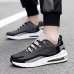 Men's Sneakers Sporty Look Flyknit Shoes Comfort Shoes Running Casual Outdoor Daily Tissage Volant Breathable Lace-up Blue Green Grey Color Block Summer Spring