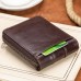 Men's Wallet Coin Purse Credit Card Holder Wallet Leather Cowhide Outdoor Shopping Daily Buckle Zipper Lightweight Solid Color Black Dark Green Orange