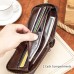 Men's Wallet Coin Purse Credit Card Holder Wallet Leather Cowhide Outdoor Shopping Daily Buckle Zipper Lightweight Solid Color Black Dark Green Orange