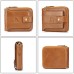 Men's Wallet Coin Purse Credit Card Holder Wallet Leather Cowhide Outdoor Shopping Daily Buckle Zipper Lightweight Solid Color Black Dark Green Orange