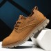 Men's Sneakers Casual Shoes Plus Size Flyknit Shoes Sporty Casual Outdoor Daily Tissage Volant Breathable Comfortable Slip Resistant Lace-up Yellow Brown Grey Spring Fall