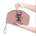 Women's Makeup Bag Pen Bag Wristlet Cosmetic Bag PU Leather Daily Holiday Travel Print Large Capacity Lightweight Durable Cat Pink Blue Green