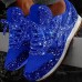 Women's Trainers Athletic Shoes Sneakers Bling Bling Shoes Sequins Bling Bling Sneakers Outdoor Daily Color Block Solid Colored Sequin Platform Flat Heel Round Toe Sporty Classic Casual Walking