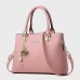 Women's Handbag Crossbody Bag Shoulder Bag PU Leather Office Daily Pendant Chain Solid Color Wine Black White