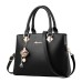 Women's Handbag Crossbody Bag Shoulder Bag PU Leather Office Daily Pendant Chain Solid Color Wine Black White