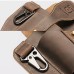 Men's Crossbody Bag Fanny Pack Mobile Phone Bag Belt Bag Cowhide Outdoor Daily Holiday Zipper Solid Color