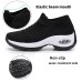 Women's Sneakers Plus Size Flyknit Shoes Outdoor Daily Color Block Summer Flat Heel Round Toe Sporty Casual Running Walking Tissage Volant Loafer Black And White Blue Grey Black gray