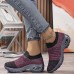 Women's Sneakers Plus Size Flyknit Shoes Outdoor Daily Color Block Summer Flat Heel Round Toe Sporty Casual Running Walking Tissage Volant Loafer Black And White Blue Grey Black gray