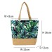 Women's Tote Shoulder Bag Canvas Tote Bag Canvas Outdoor Daily Holiday Zipper Flower Print Large Capacity Foldable Lightweight Geometric Flower Colorful feathers Autumn leaves Rainforest