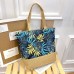 Women's Tote Shoulder Bag Canvas Tote Bag Canvas Outdoor Daily Holiday Zipper Flower Print Large Capacity Foldable Lightweight Geometric Flower Colorful feathers Autumn leaves Rainforest