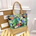 Women's Tote Shoulder Bag Canvas Tote Bag Canvas Outdoor Daily Holiday Zipper Flower Print Large Capacity Foldable Lightweight Geometric Flower Colorful feathers Autumn leaves Rainforest