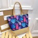 Women's Tote Shoulder Bag Canvas Tote Bag Canvas Outdoor Daily Holiday Zipper Flower Print Large Capacity Foldable Lightweight Geometric Flower Colorful feathers Autumn leaves Rainforest