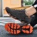 Men's Women Sneakers Plus Size Flyknit Shoes Walking Casual Daily Leather Comfortable Loafer Black White Red Spring Fall