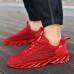 Men's Women Sneakers Plus Size Flyknit Shoes Walking Casual Daily Leather Comfortable Loafer Black White Red Spring Fall