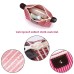 Women's Handbag Makeup Bag Cosmetic Bag Hobo Bag Nylon Party Office Travel Zipper Large Capacity Waterproof Lightweight Striped Black / White Watermelon Red Black